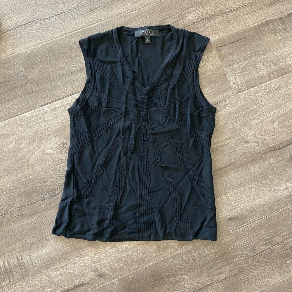Kasper Black Tank Top